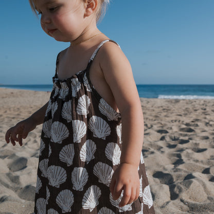 Child Muslin Sleeveless Dress | Seashells