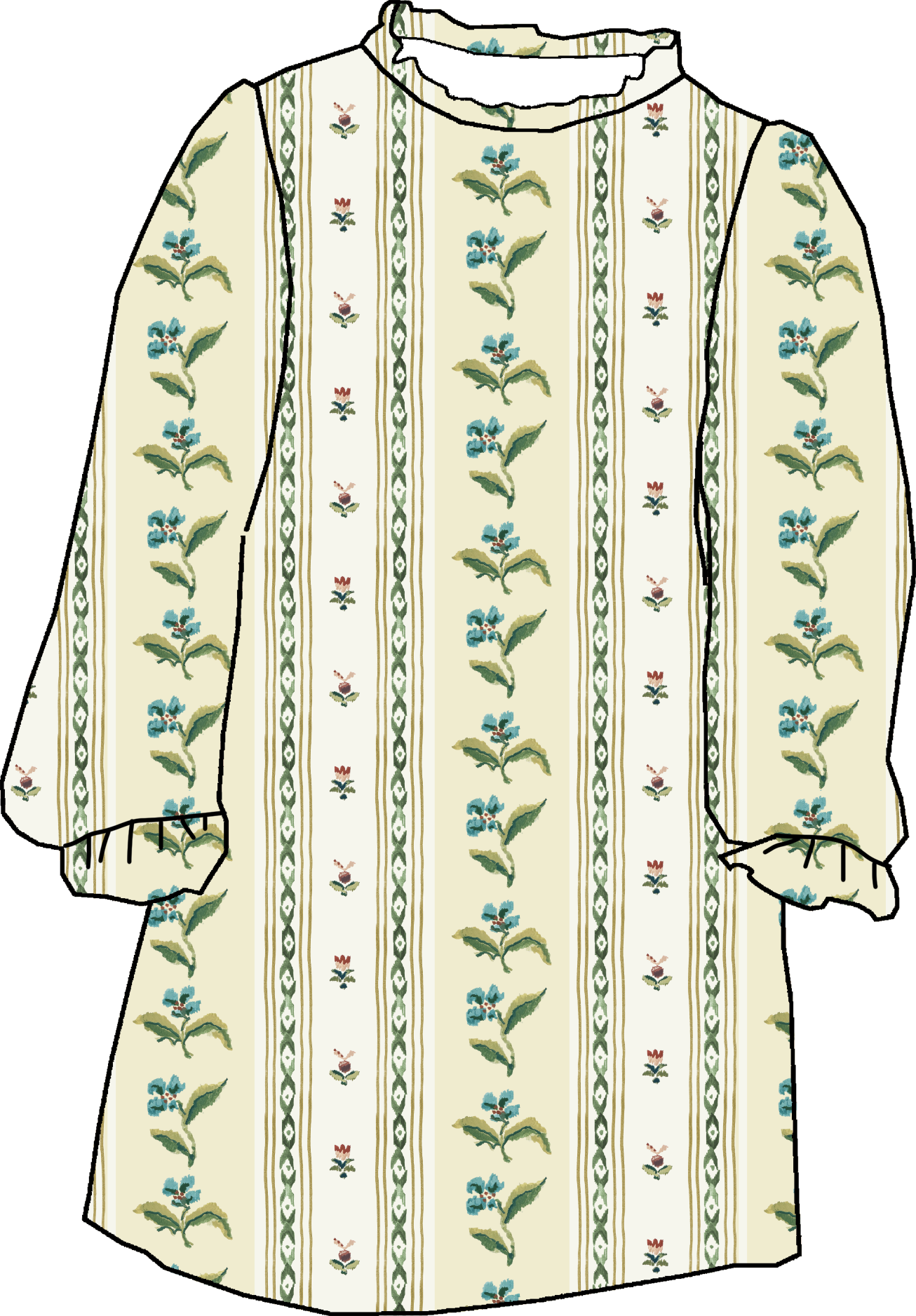 Dashwood Dress in French Stripe