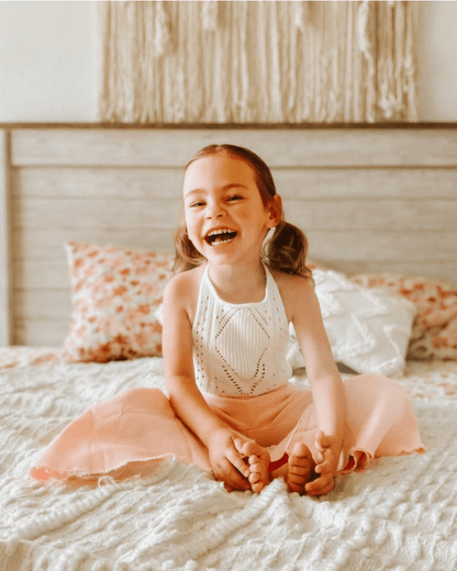 Drake Crochet Halter Romper - Gardenia