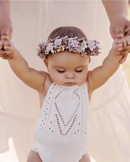 Drake Crochet Halter Romper - Gardenia