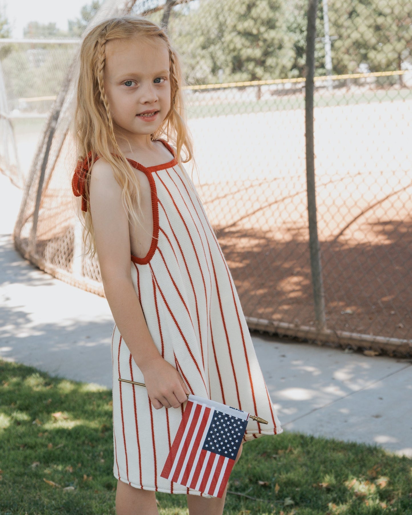 Knit Dress | Picnic Pinstripe
