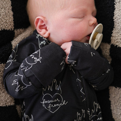Bamboo Zip Pajamas | Flaming Hearts