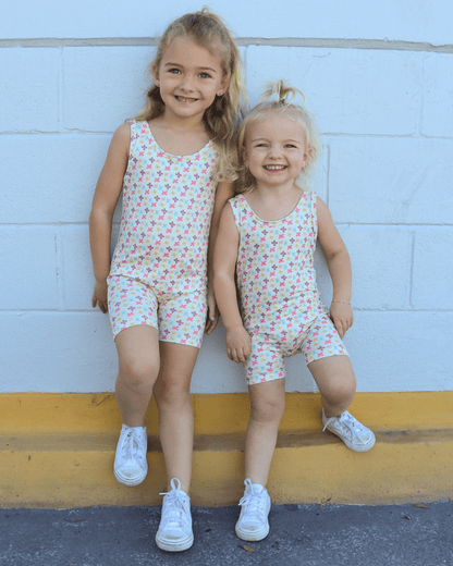 Gigi Bikeshort Romper - Butterfly Kisses