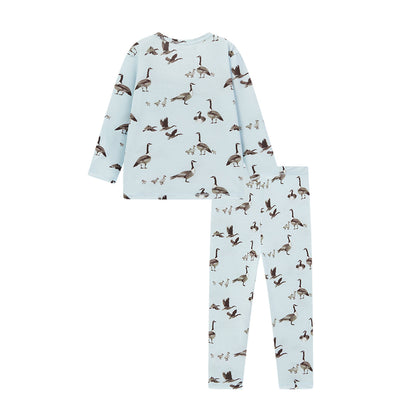 Goose Luxe Stretch Long Sleeve Two Piece Pajama Set