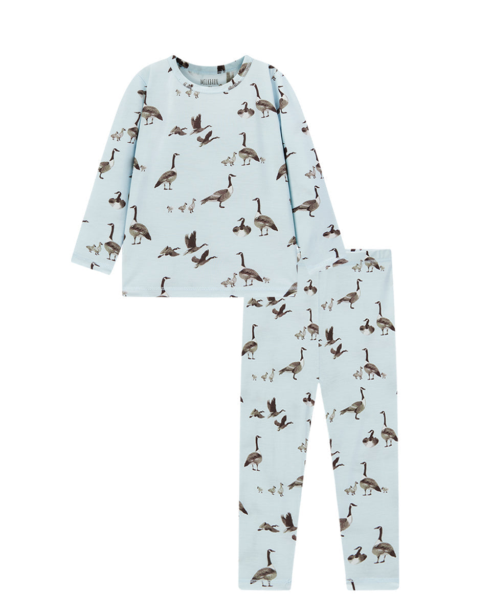 Goose Luxe Stretch Long Sleeve Two Piece Pajama Set