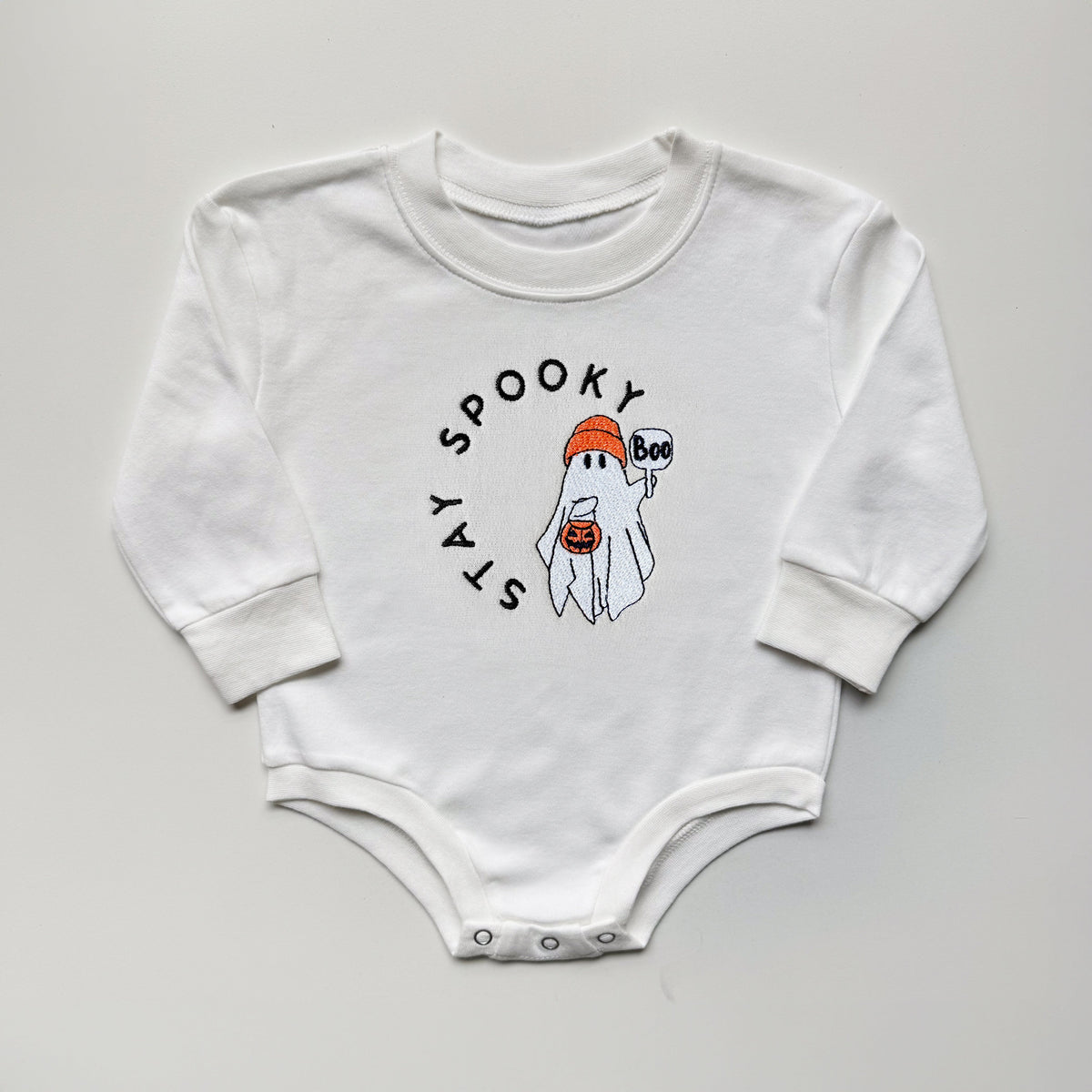 Stay Spooky Ghost Embroidered Matching Sweatshirts