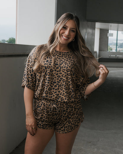 Women's Bamboo Short Set | Leopard