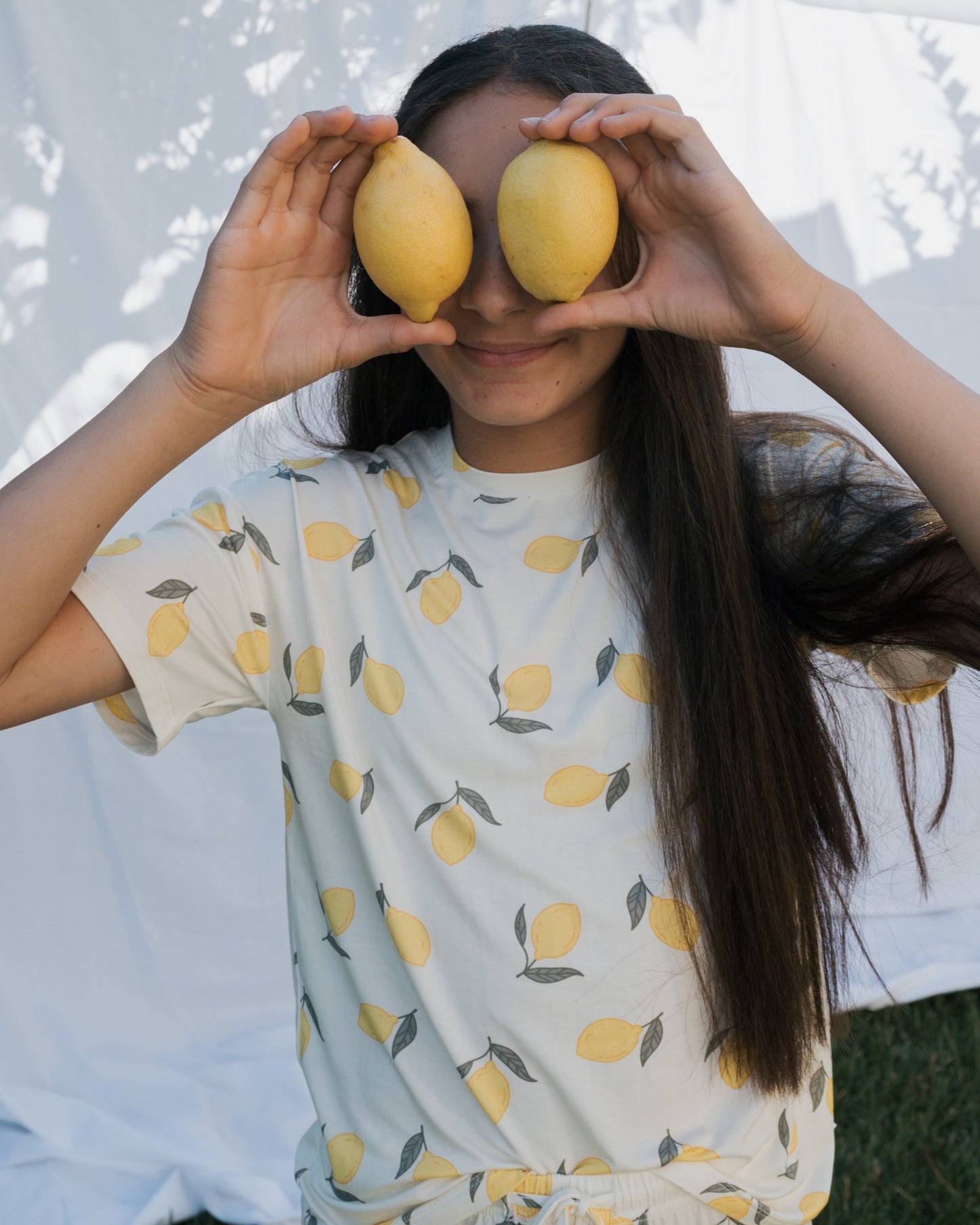 Girl's Bamboo Short Set | Lemon