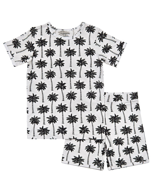 Bamboo Shorts Set | Palm Style White