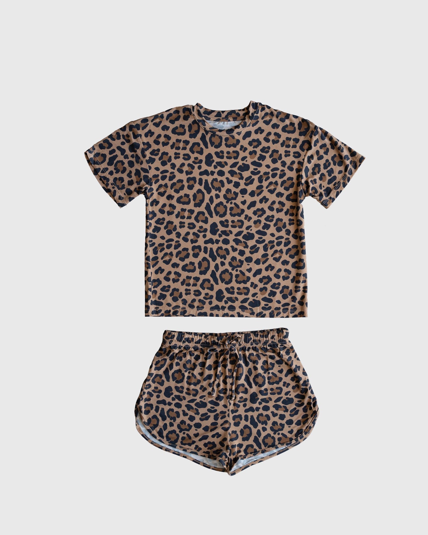 Girl's Bamboo Short Set | Leopard