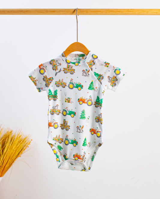 Moo-y Christmas Organic Cotton Christmas Onesie