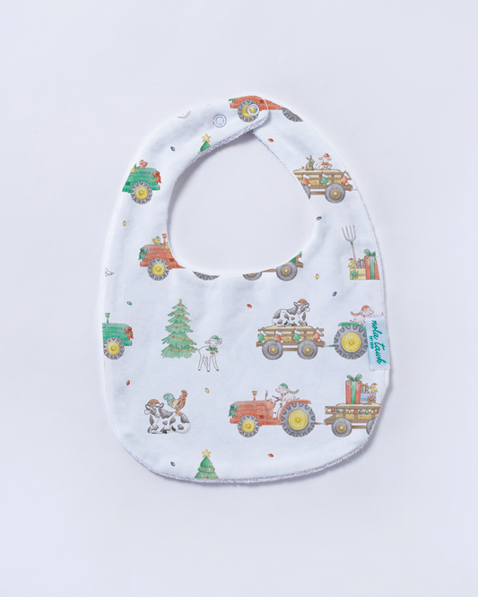 Moo-y Christmas Organic Cotton Christmas Baby Bib