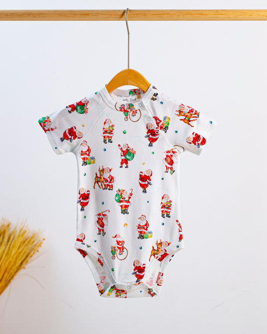 Santa Claus is Coming to Town Organic Cotton Christmas Onesie