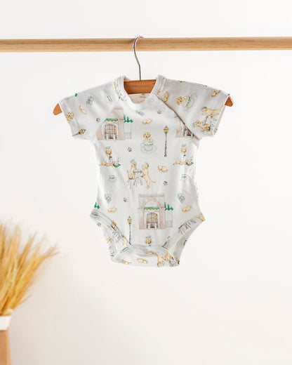 Powdered Sugar and Puppies Organic Cotton Baby Onesie