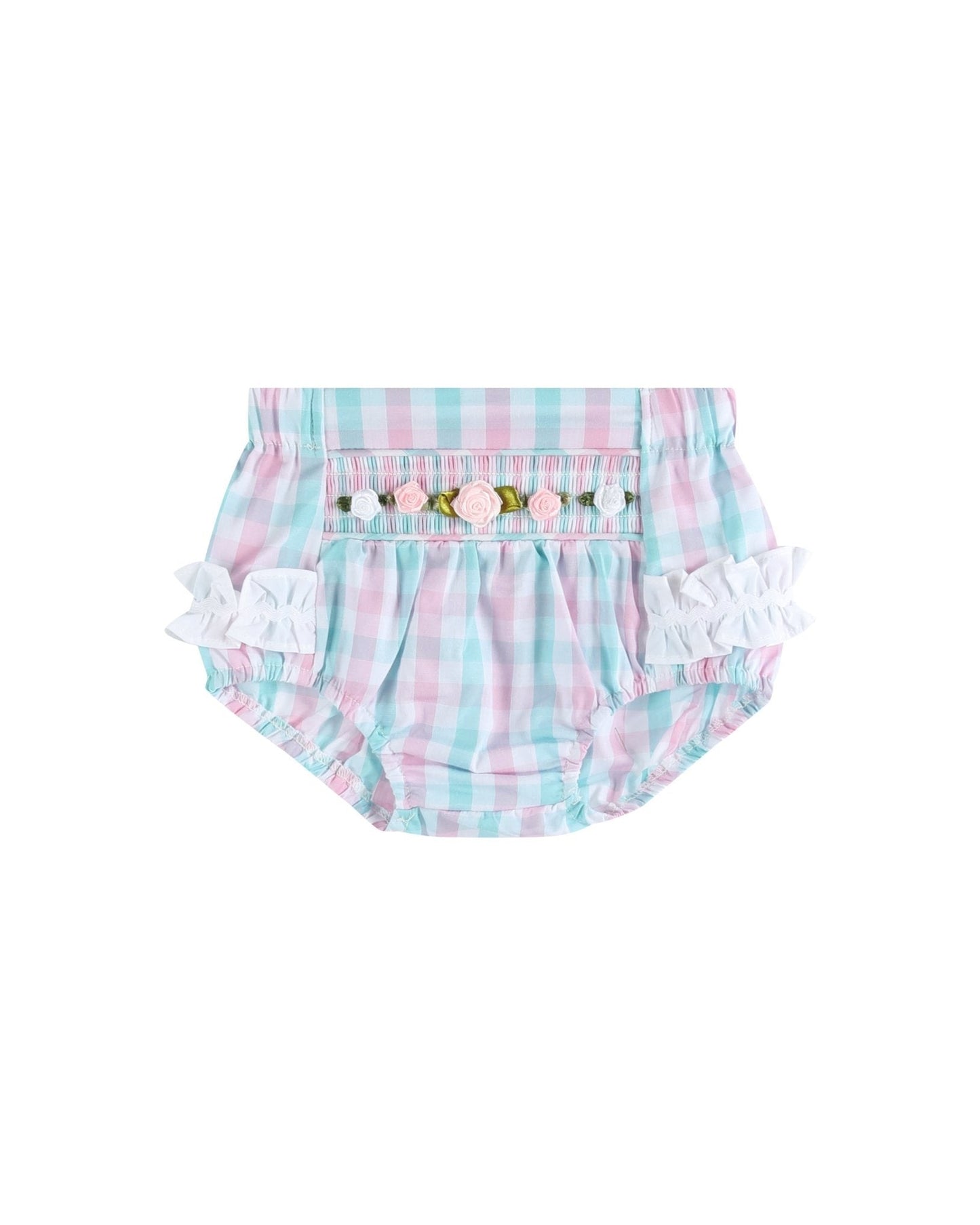 Pink Flower Smocked Bloomers