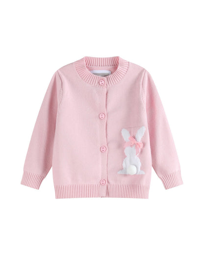 Pink Knit Bunny Cardigan