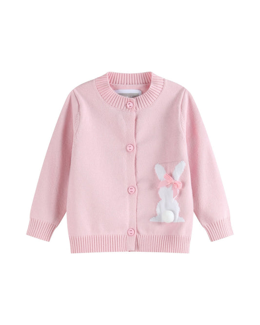 Pink Knit Bunny Cardigan
