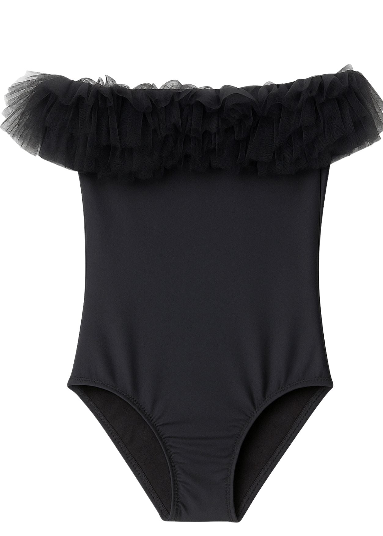 Black Swimsuit with Tulle