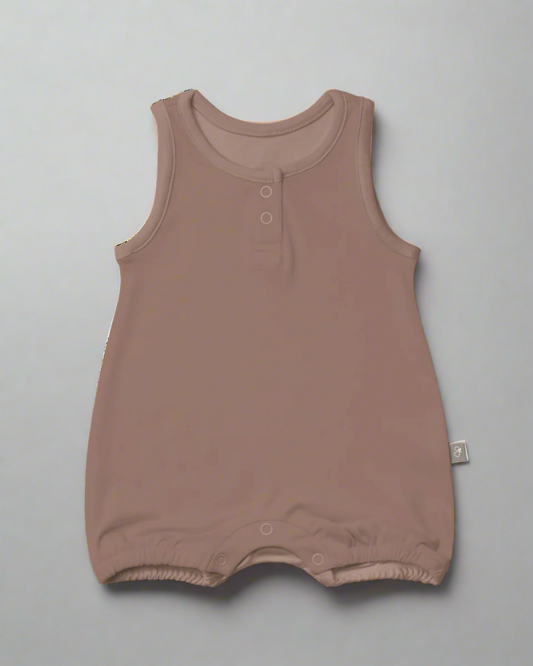 Brown baby romper on a transparent background