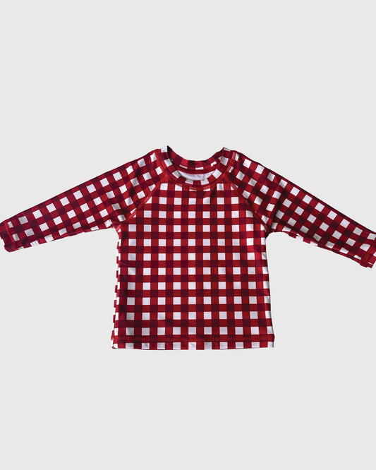 Child Rash Guard | Scarlet Gingham