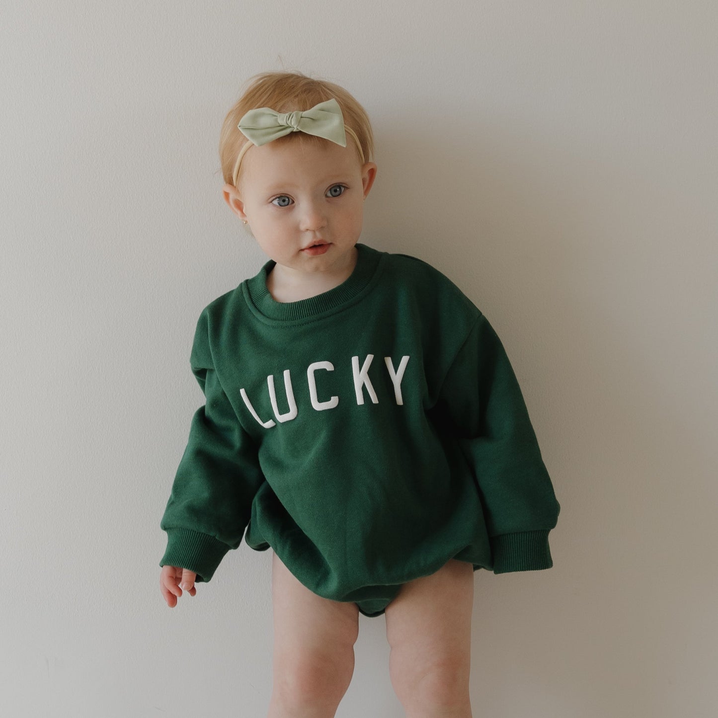 Sweatshirt Romper | Lucky