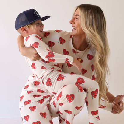 Short Sleeve Women's Bamboo Pajamas | Sad Girl