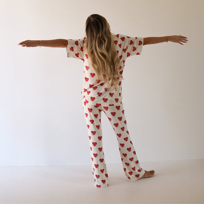 Short Sleeve Women's Bamboo Pajamas | Sad Girl