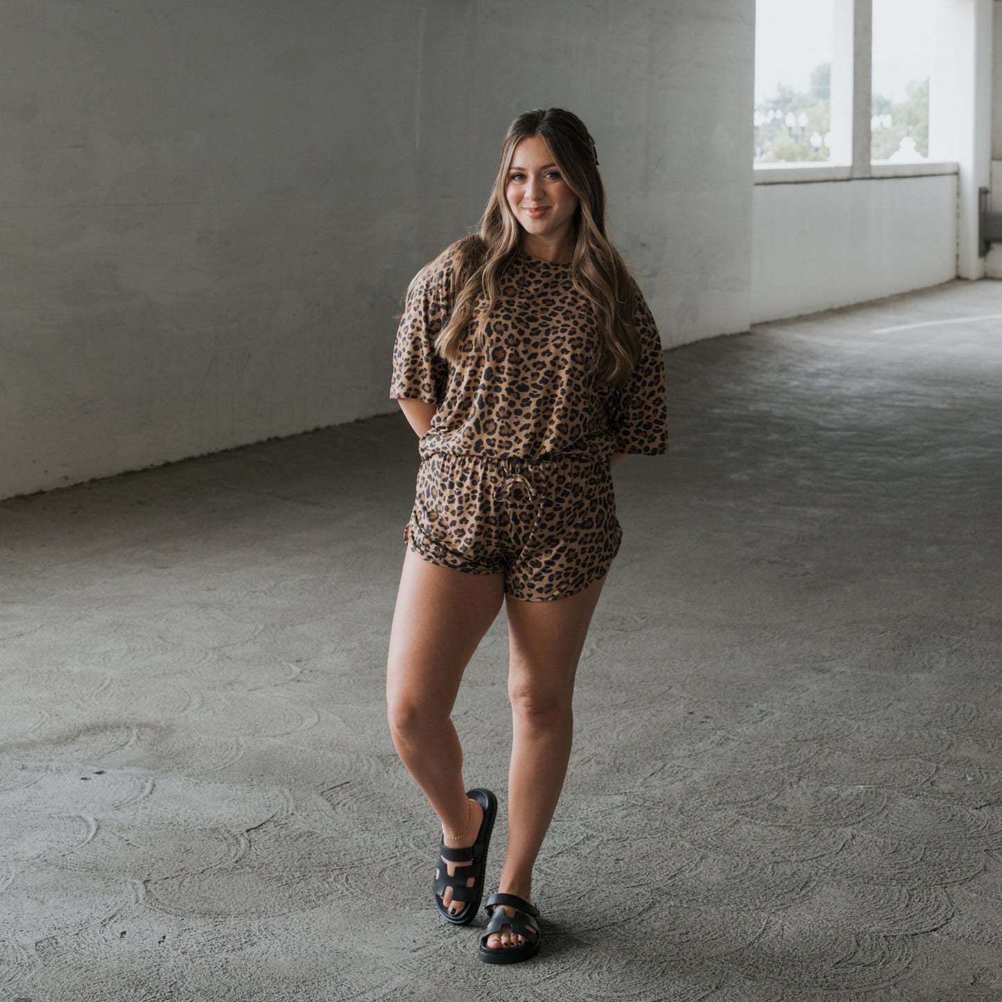 Women's Bamboo Short Set | Leopard