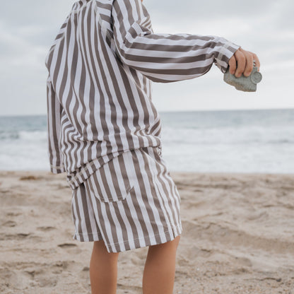 Child Board Short | Olive Stripe
