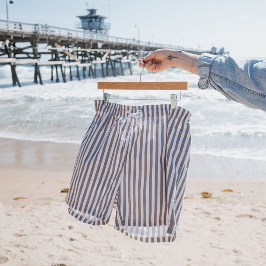Men's Board Short | Olive Stripe
