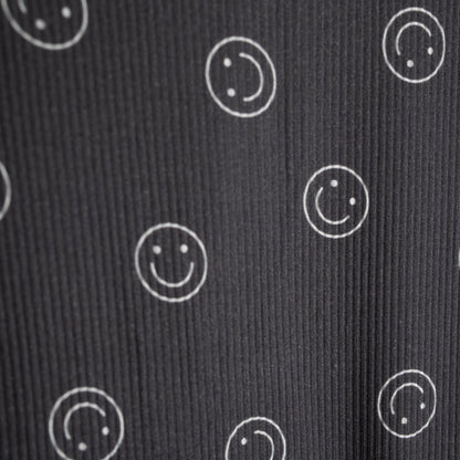 Women's Boxy Tee Lounge Set | Smiley Ribbed