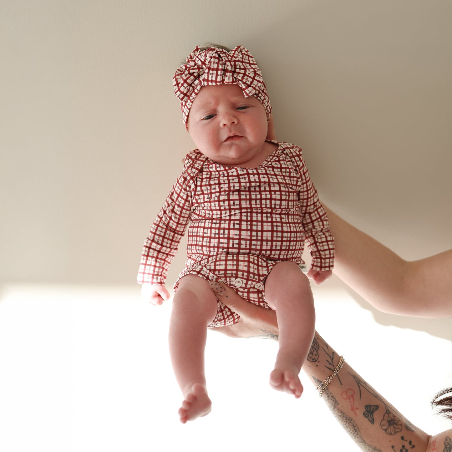 Long Sleeve Bamboo Snapsuit | Window Pane
