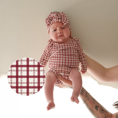 Long Sleeve Bamboo Snapsuit | Window Pane