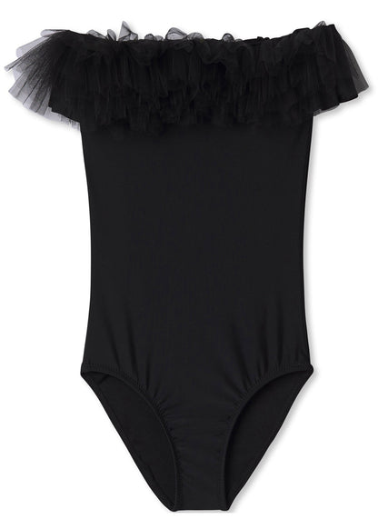 Black Swimsuit with Tulle