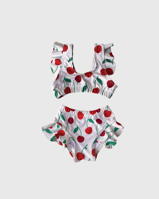 Girl's Two Piece Swimsuit | Cherry