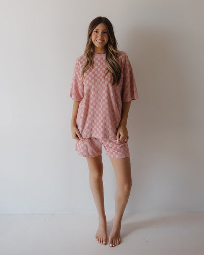 Women's Terry Short Set | Sea Pink