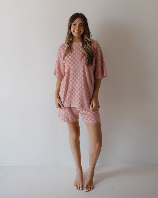 Women's Terry Short Set | Sea Pink