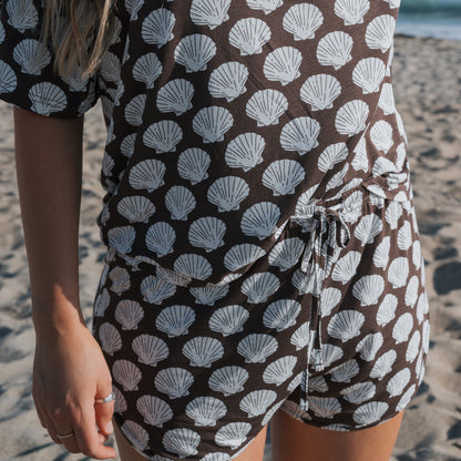 Women's Bamboo Short Set | Seashells