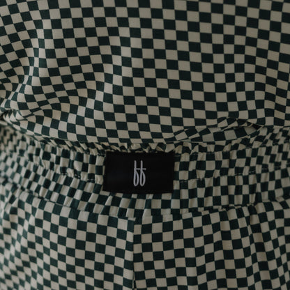 Women's Boxy Tee Lounge Set | Lucky Micro Check