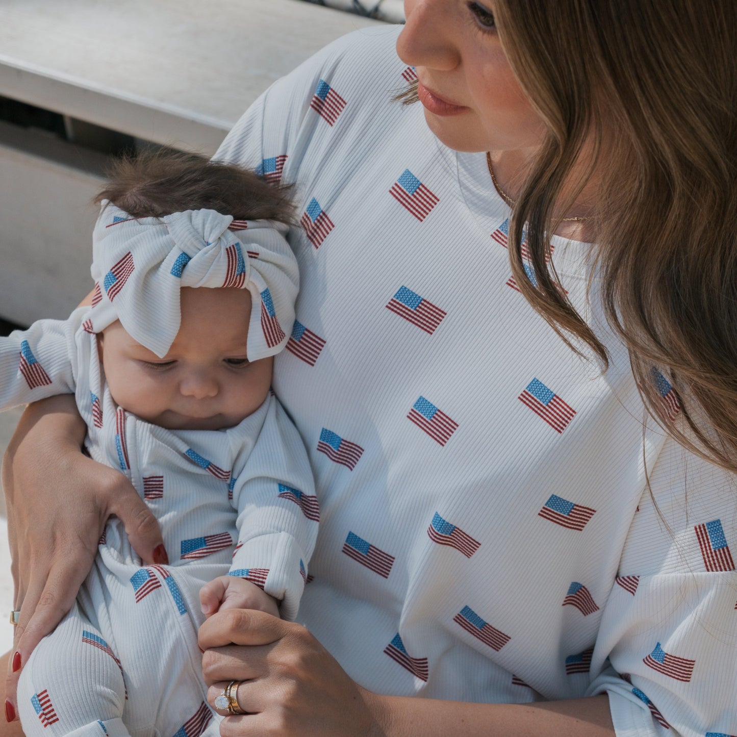Bamboo Zip Pajamas | Americana Ribbed