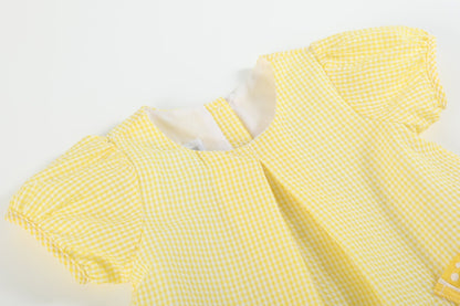 Yellow Lemon Dress and Panty Cover Set