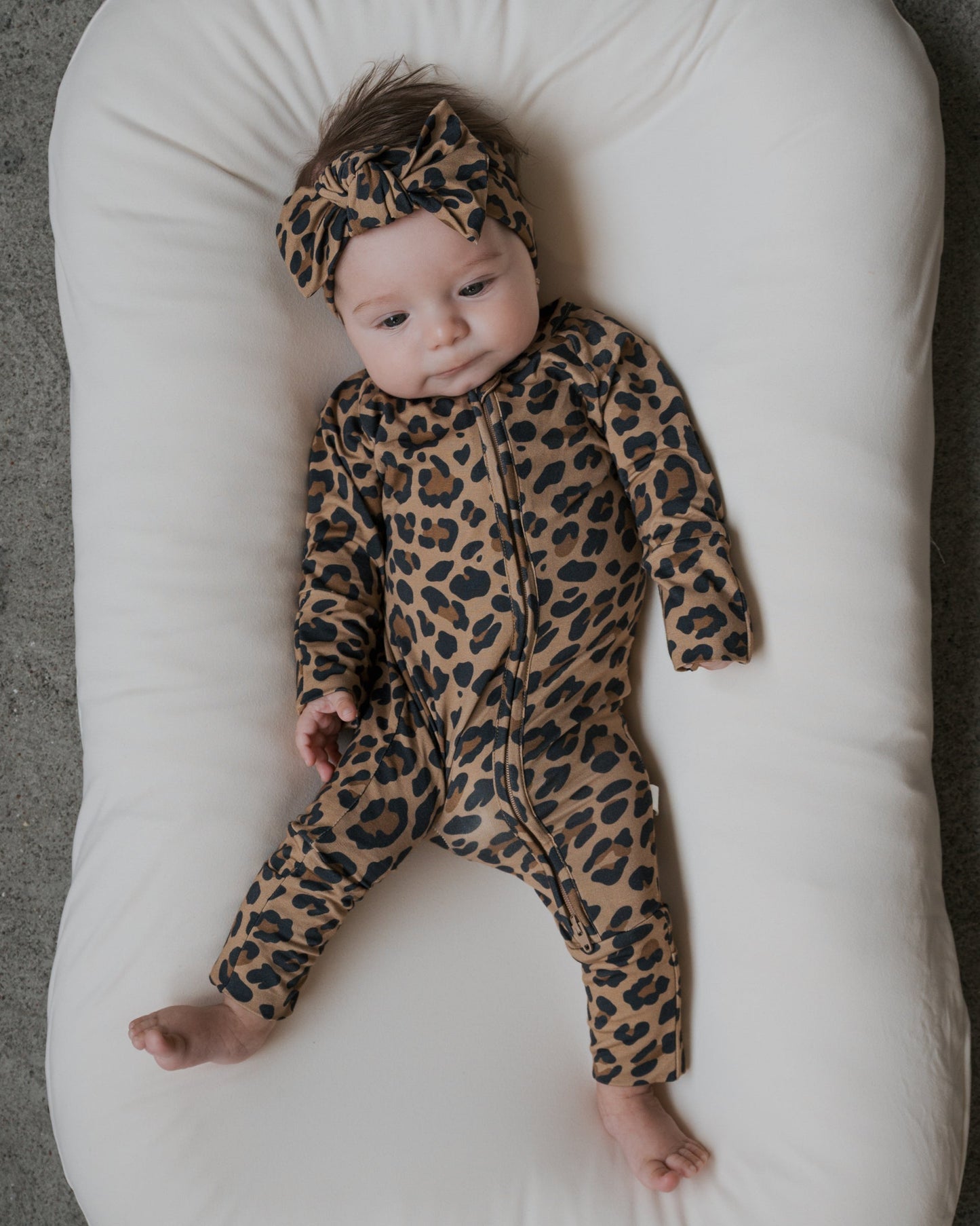 Bamboo Zip Pajamas | Leopard